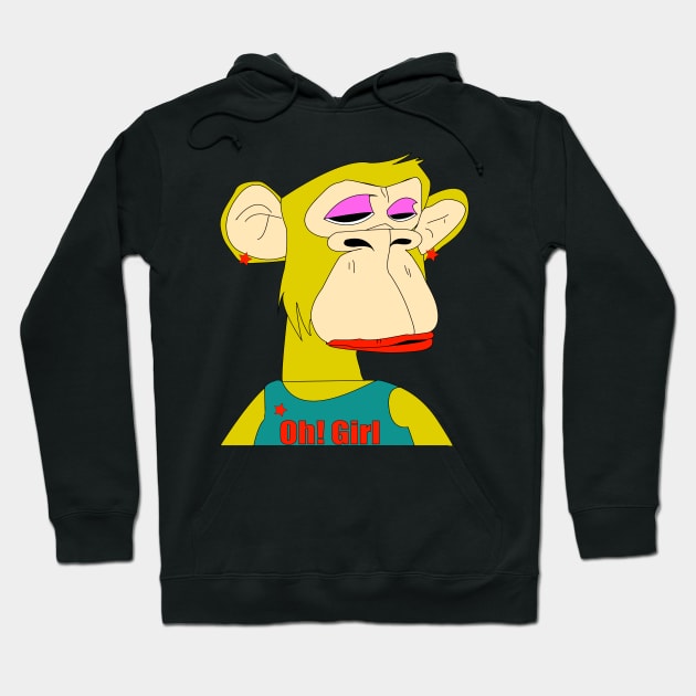 Newest Oh! girl sad ape nft (non fungible token) Hoodie by illustraa1